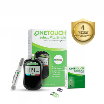 OneTouch Select Plus Simple Glucometer – Accurate Blood Sugar Testing at Home