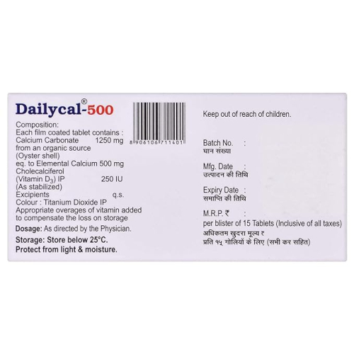 Dailycal 500mg Tablets