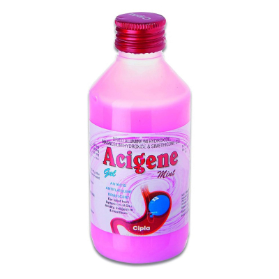 Acigene Mint Antacid Gel - 170ml Bottle for Fast Relief from Acidity & Heartburn