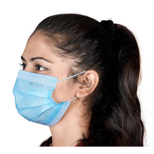 Bildos 3Ply Non-Woven Fabric Disposable Anti-pollution Dust Mask With Nose Clip 