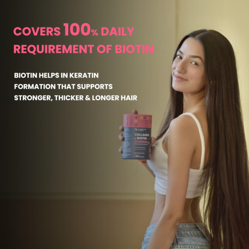 Carbamide Forte Collagen & Biotin  Mixed Fruit Flavour - 60 Biotin Gummies 