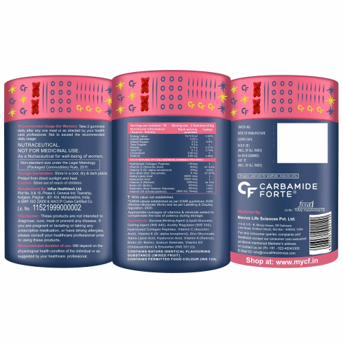 Carbamide Forte Collagen & Biotin  Mixed Fruit Flavour - 60 Biotin Gummies 