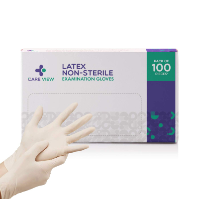 Careview, Non Sterile and Less Powdered Latex Medical Examination Hand Gloves