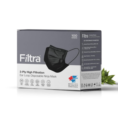 FILTRA® 3-Ply Surgical Mask - High Filtration & Fluid Repellent