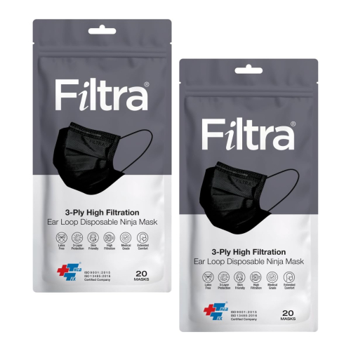 FILTRA® 3-Ply Surgical Mask - High Filtration & Fluid Repellent