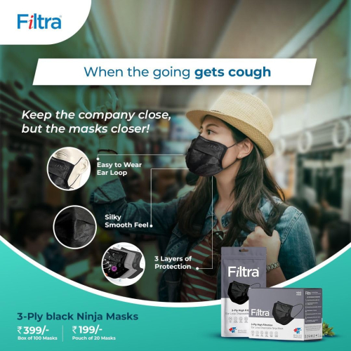 FILTRA® 3-Ply Surgical Mask - High Filtration & Fluid Repellent