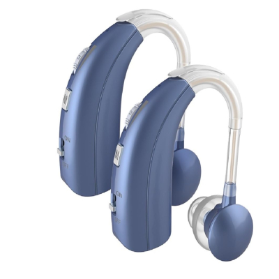 Fastwell 2 unit Rechargeable Hearing Aids for Both Ears with Noise Cancelling (Pair - Blue)