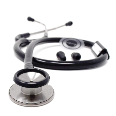 Fidelis Healthcare Black Edition Dual Head Stainless Steel Stethoscope