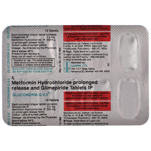 Gluconorm-G 0.5mg/500mg Tablet 