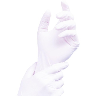 HOME MEDIX Smooth Pre-powdered Latex Examination Disposable Hand Gloves for Hygiene and Protection in Medical,- Pack of 100 (L)