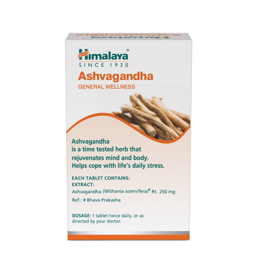 Himalaya Ashvagandha General Wellness Tablets | Stress Relief | Rejuvenates Mind & Body - 60 Tablets 