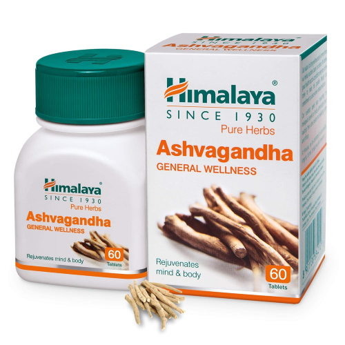 Himalaya Ashvagandha General Wellness Tablets | Stress Relief | Rejuvenates Mind & Body - 60 Tablets 