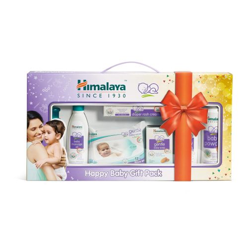 Himalaya Baby Basket Gift Pack (Violet) - 9 Count Combo Pack | Newborn Baby Care Set