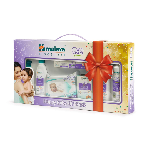 Himalaya Baby Basket Gift Pack (Violet) - 9 Count Combo Pack | Newborn Baby Care Set