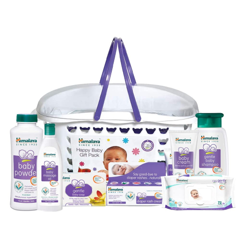 Himalaya Baby Gift Pack (7 Pieces) with FREE Maternity Travel Bag | No.1 Doctor Prescribed | Safe & Gentle for Baby's Skin & Hair