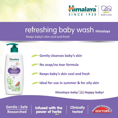 Himalaya Extra Moisturizing Baby Wash 400ml | No Tears Formula with Olive Oil, Aloe Vera & Milk