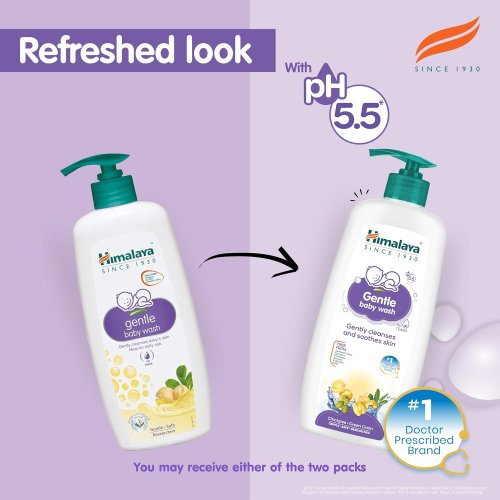 Himalaya Extra Moisturizing Baby Wash 400ml | No Tears Formula with Olive Oil, Aloe Vera & Milk