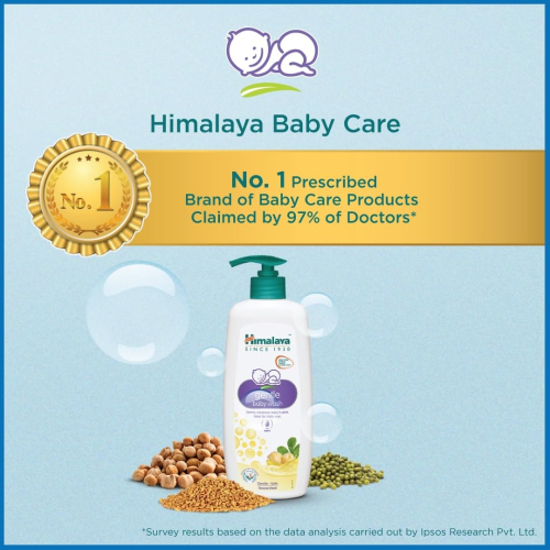 Himalaya Extra Moisturizing Baby Wash 400ml | No Tears Formula with Olive Oil, Aloe Vera & Milk