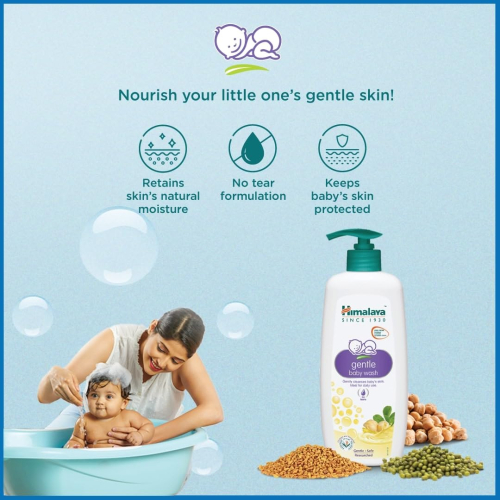 Himalaya Extra Moisturizing Baby Wash 400ml | No Tears Formula with Olive Oil, Aloe Vera & Milk