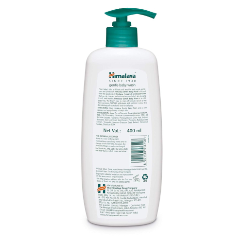 Himalaya Extra Moisturizing Baby Wash 400ml | No Tears Formula with Olive Oil, Aloe Vera & Milk