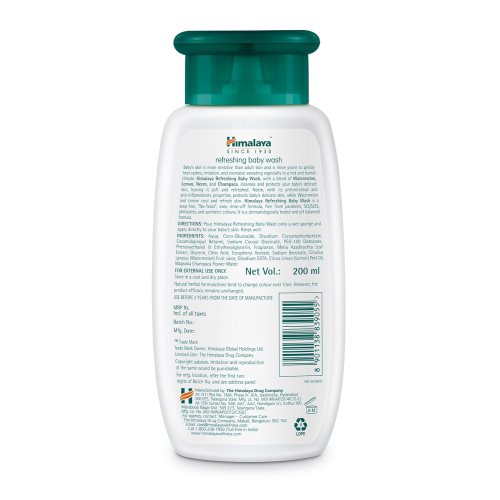 Himalaya Extra Moisturizing Baby Wash 400ml | No Tears Formula with Olive Oil, Aloe Vera & Milk