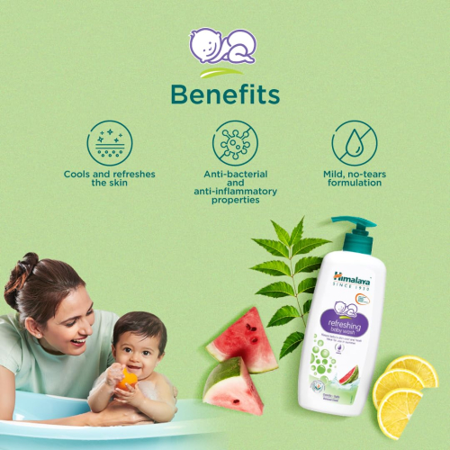 Himalaya Extra Moisturizing Baby Wash 400ml | No Tears Formula with Olive Oil, Aloe Vera & Milk