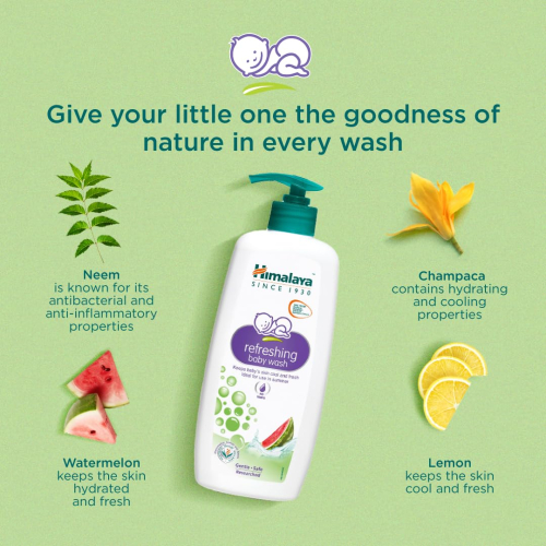 Himalaya Extra Moisturizing Baby Wash 400ml | No Tears Formula with Olive Oil, Aloe Vera & Milk