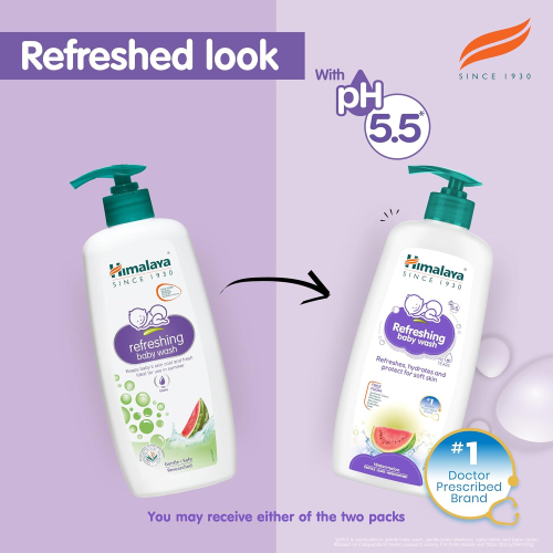 Himalaya Extra Moisturizing Baby Wash 400ml | No Tears Formula with Olive Oil, Aloe Vera & Milk