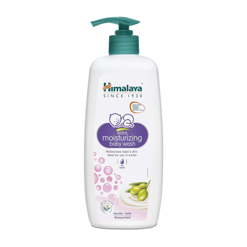 Himalaya Extra Moisturizing Baby Wash 400ml | No Tears Formula with Olive Oil, Aloe Vera & Milk