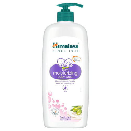 Himalaya Extra Moisturizing Baby Wash 400ml | No Tears Formula with Olive Oil, Aloe Vera & Milk