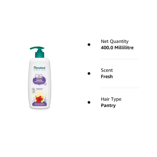 Himalaya Gentle Baby Shampoo 200ml | Tear-Free Formula | Natural Herbal Ingredients for Soft and Healthy Hair