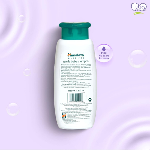 Himalaya Gentle Baby Shampoo 200ml | Tear-Free Formula | Natural Herbal Ingredients for Soft and Healthy Hair