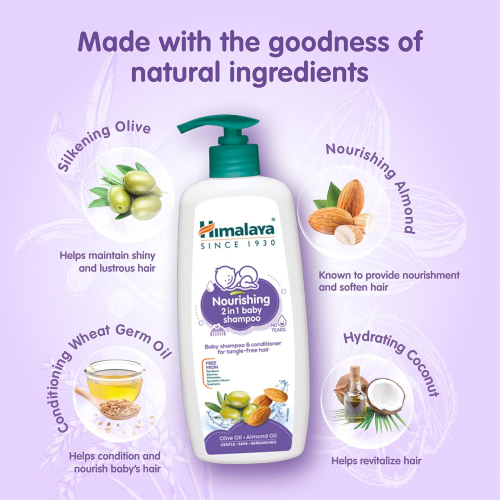 Himalaya Gentle Baby Shampoo 200ml | Tear-Free Formula | Natural Herbal Ingredients for Soft and Healthy Hair