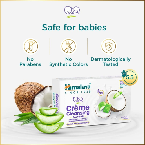 Himalaya Gentle Baby Soap Value Pack, 4 * 75g | With Olive Oil & Almond Oil | Safe for Newborns | Dermatologically Tested