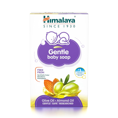 Himalaya Gentle Baby Soap Value Pack, 4 * 75g | With Olive Oil & Almond Oil | Safe for Newborns | Dermatologically Tested