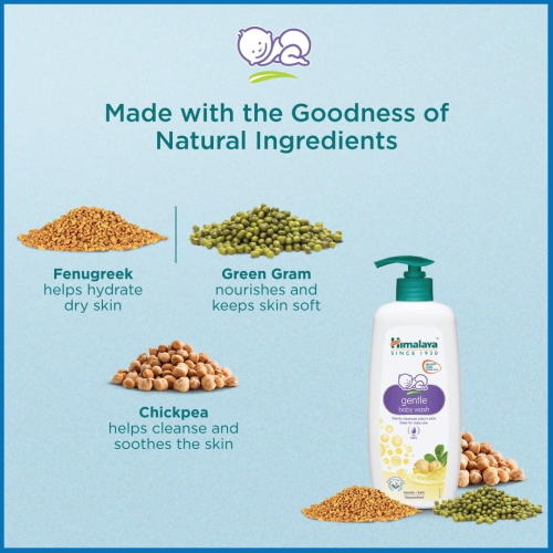 Himalaya Gentle Baby Wash (400ml) | Mild & Safe Cleanser | With Aloe Vera, Indian Pennywort, and Natural Ingredients