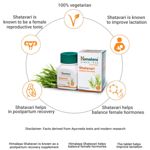 Himalaya Pure Herbs Shatavari Women's Wellness Tablets - 60 Count