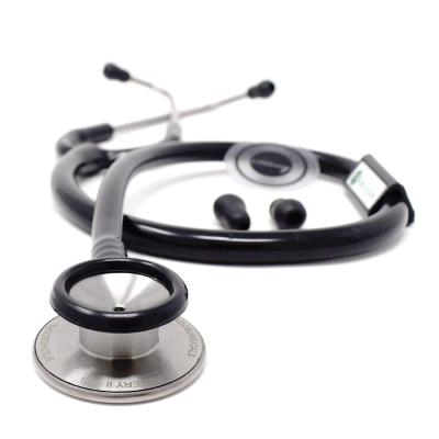 IndoSurgicals Silvery II-SS Stethoscope (Black)