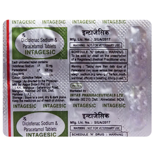 Intagesic Tablets - Pain Relief & Anti-inflammatory  (Strip of 10 Tablets)