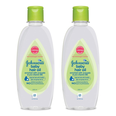 Johnson's Baby Hair Oil 200ml (Pack of 2)