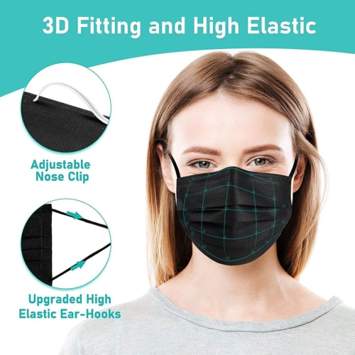 KGKR Non-Woven Surgical Face Mask with Nose Pin and Soft Earloop– 50 Pcs