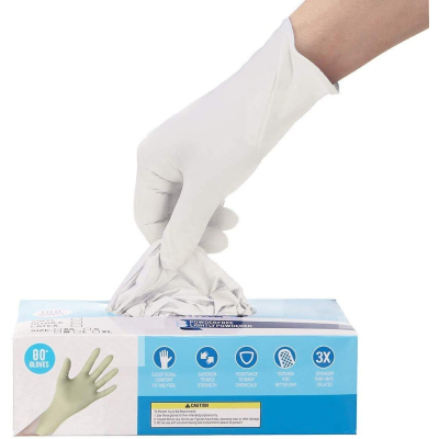 Kashi Surgicals Latex Powdered Examination Disposable Hand Gloves - Medium