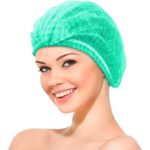 Kodenipr Club Hair Cap Stretchable Blue Bouffant Caps/Cooking Caps (100 Pieces)