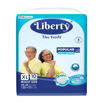 Liberty Adult Diaper, Extra Large (10 count) (120-170 Cms || 48-68 Inch)