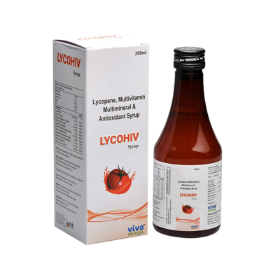 Lycohiv Syrup - Lycopene, Multi-Vitamins, Multi-Minerals and Antioxidant Syrup | 200ml