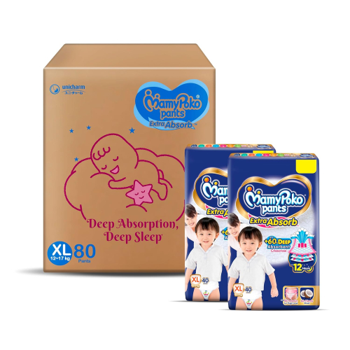 MamyPoko Pants Extra Absorb Baby Diapers, Medium (M), 148 Count, 7-12 kg - Best Diapers for Babies