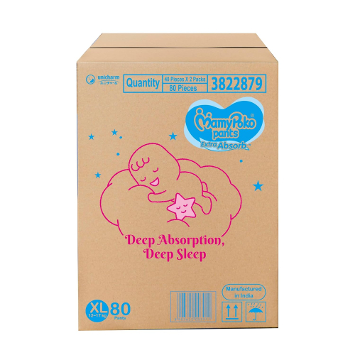 MamyPoko Pants Extra Absorb Baby Diapers, Medium (M), 148 Count, 7-12 kg - Best Diapers for Babies