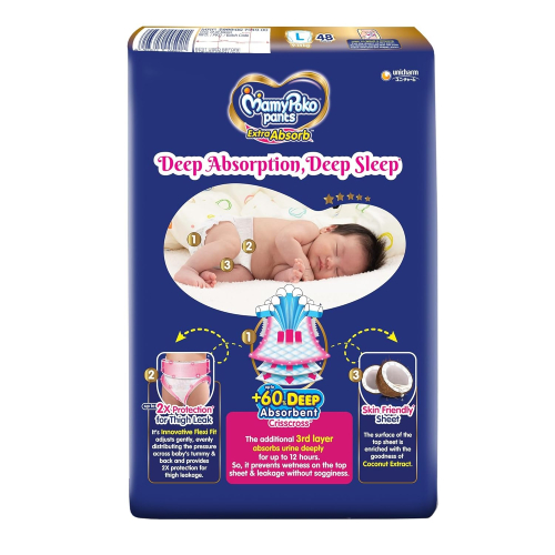 MamyPoko Pants Extra Absorb Baby Diapers, Medium (M), 148 Count, 7-12 kg - Best Diapers for Babies