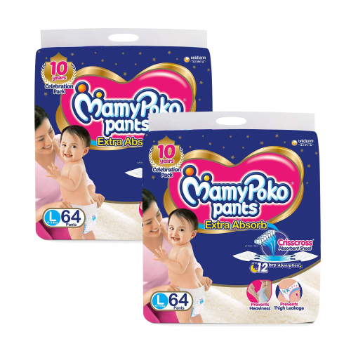 MamyPoko Pants Extra Absorb Baby Diapers, Medium (M), 148 Count, 7-12 kg - Best Diapers for Babies