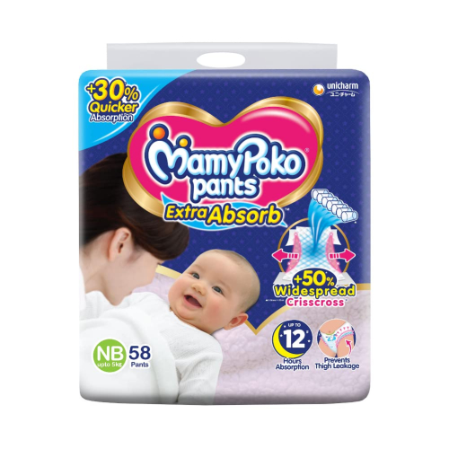 MamyPoko Pants Extra Absorb Baby Diapers, Medium (M), 148 Count, 7-12 kg - Best Diapers for Babies